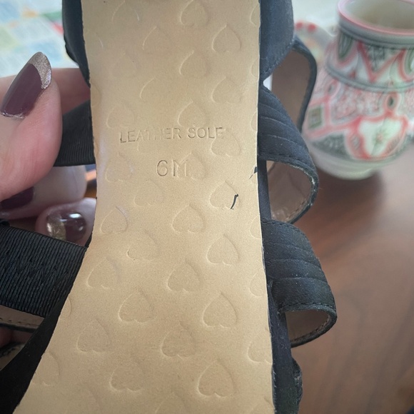 Betsey Johnson Eunice black satin heels - Picture 5 of 6